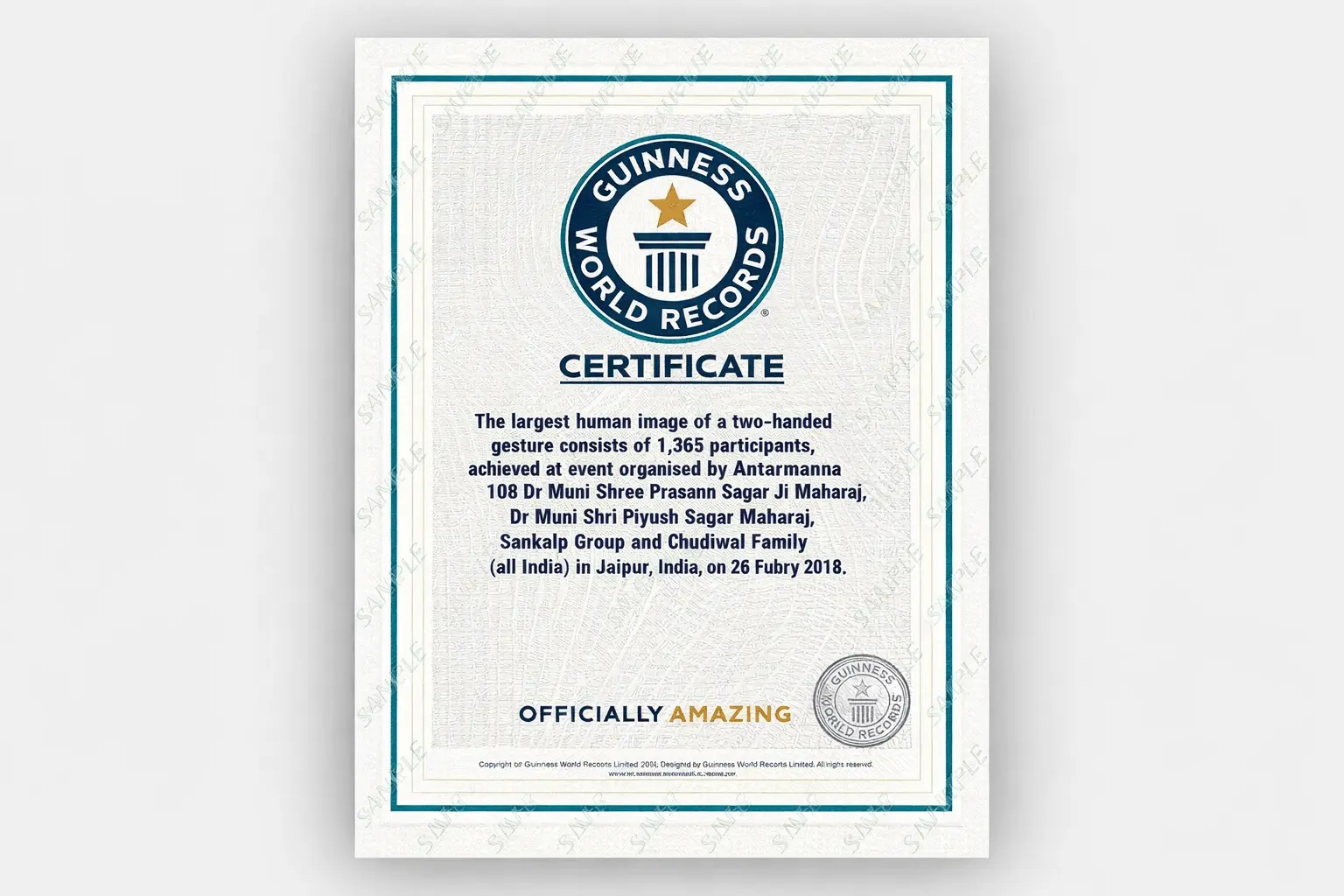 Sankalp Group Guinness World Record – Largest Human Image