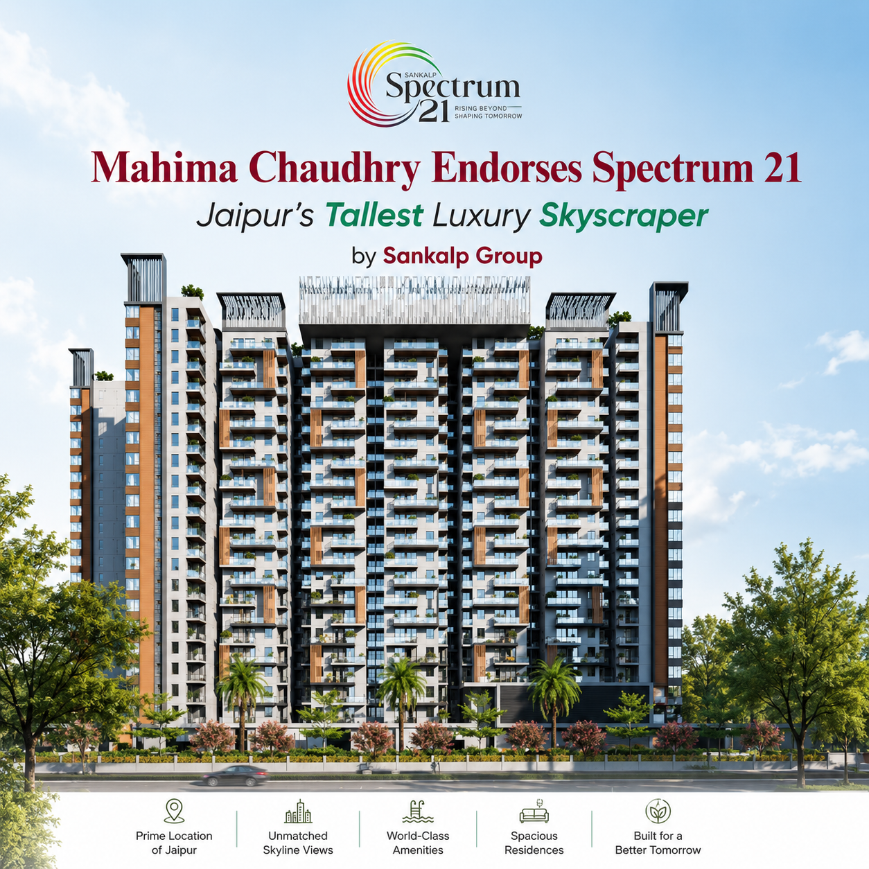 Mahima Chaudhary Endorses Sankalp Spectrum 21 – Featured in Mid-Day